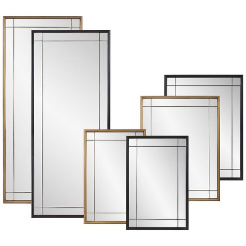 Chiverny 70 X 30 inch Matte Black French Panel Mirror